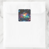 Fantasy Niedlich Map Chart Stars Quadratischer Aufkleber (Tasche)