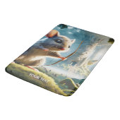 Fantasy Niedlich Mice Bow Forest Badematte (Schrägansicht)