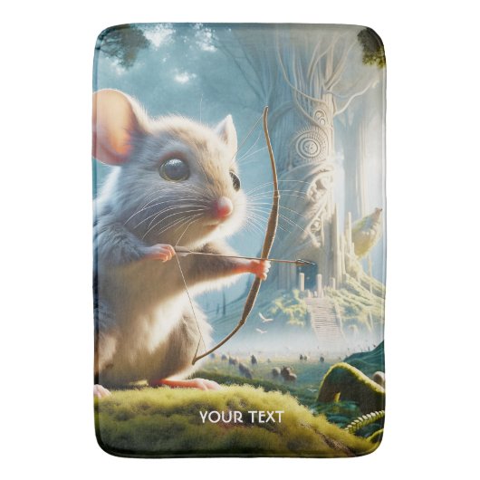 Fantasy Niedlich Mice Bow Forest Badematte (Vorderseite Vertikal)