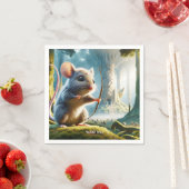 Fantasy Niedlich Mice Bow Forest Serviette (Beispiel)