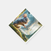 Fantasy Niedlich Mice Bow Forest Serviette (Ecke)
