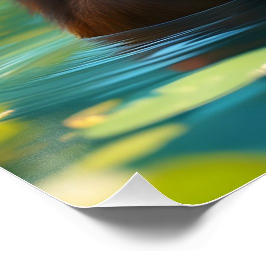 Fantasy Niedlich Monkey Zebra Hug Poster (Ecke)