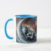 Fantasy Niedlich Moon Elephant Space Tasse (Links)