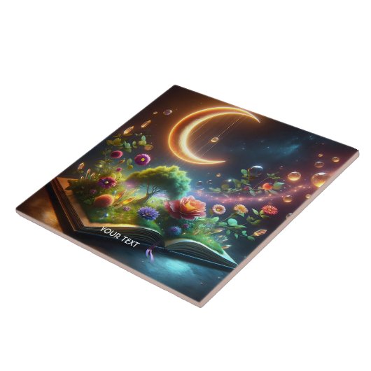 Fantasy Niedlich Moon Garden Buch Fliese (Seite)