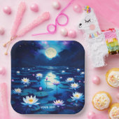 Fantasy Niedlich Moon Lily Pond Pappteller (Party)