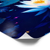 Fantasy Niedlich Moon Lily Pond Poster (Ecke)