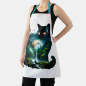Fantasy Niedlich Moon Waterfall Cat Schürze (InSitu)