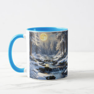 Fantasy Niedlich Moon Winterwald Tasse