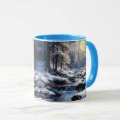 Fantasy Niedlich Moon Winterwald Tasse (VorderseiteRechts)