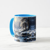 Fantasy Niedlich Moon Winterwald Tasse (Vorderseite Links)