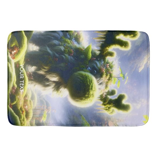Fantasy Niedlich Moss Moose Forest Badematte (Vorderseite)