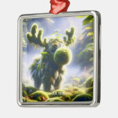 Fantasy Niedlich Moss Moose Forest Ornament Aus Metall (Links)