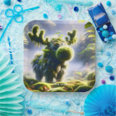 Fantasy Niedlich Moss Moose Forest Pappteller (Party)