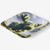 Fantasy Niedlich Moss Moose Forest Pappteller (Gewinkelt)
