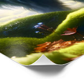Fantasy Niedlich Moss Moose Forest Poster (Ecke)