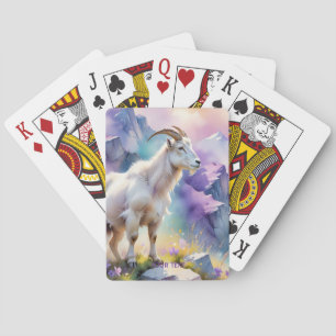 Fantasy Niedlich Mountain Goat Meadow Wiese Spielkarten