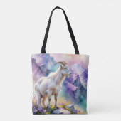 Fantasy Niedlich Mountain Goat Meadow Wiese Tasche (Rückseite)