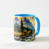 Fantasy Niedlich Mountains Landschaft Sonnenunterg Tasse (VorderseiteRechts)