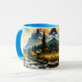 Fantasy Niedlich Mountains Landschaft Sonnenunterg Tasse (Vorderseite Links)