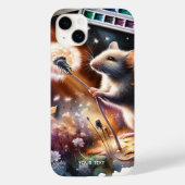 Fantasy Niedlich Mouse Blume Paints Case-Mate iPhone Hülle (Rückseite)