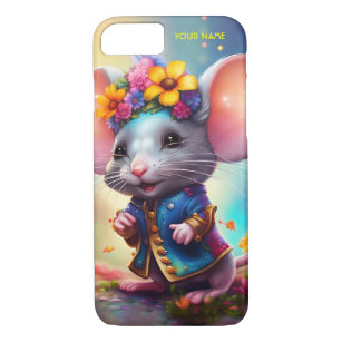 Fantasy Niedlich Mouse mit Blume Case-Mate iPhone Hülle