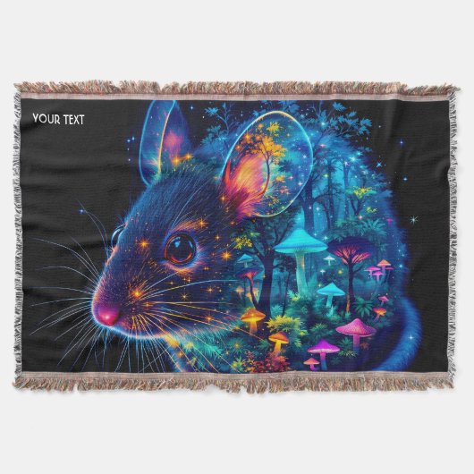 Fantasy Niedlich Mouse Mushroom Forest Decke (Vorderseite)
