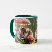 Fantasy Niedlich Mouse Mushroom Rain Tasse (Vorderseite Links)