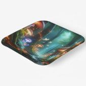Fantasy Niedlich Mushroom Forest Night Pappteller (Gewinkelt)