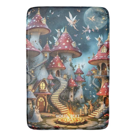 Fantasy Niedlich Mushroom Forest Realm Badematte (Vorderseite Vertikal)