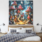 Fantasy Niedlich Mushroom Forest Realm Leinwanddruck (Insitu (Schlafzimmer))