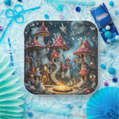 Fantasy Niedlich Mushroom Forest Realm Pappteller (Party)