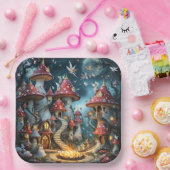 Fantasy Niedlich Mushroom Forest Realm Pappteller (Party)