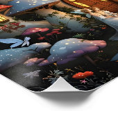 Fantasy Niedlich Mushroom Forest Realm Poster (Ecke)