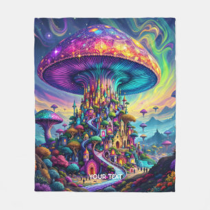 Fantasy Niedlich Mushroom Rainbow Skies Fleecedecke