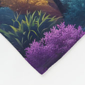 Fantasy Niedlich Mushroom Rainbow Skies Fleecedecke (Ecke)