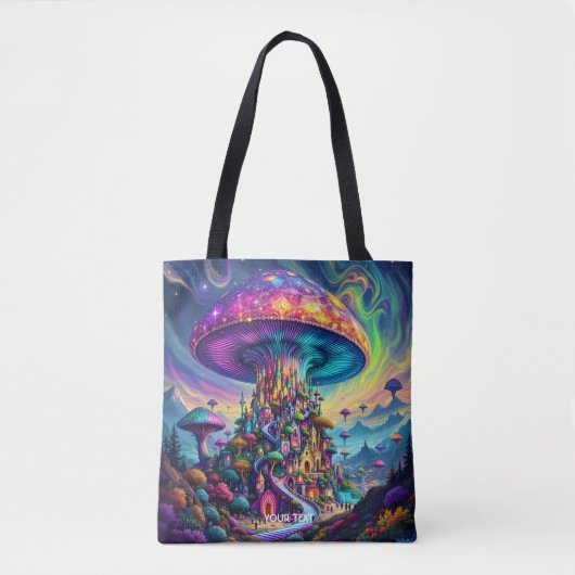 Fantasy Niedlich Mushroom Rainbow Skies Tasche (Vorderseite)