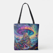 Fantasy Niedlich Mushroom Rainbow Skies Tasche (Rückseite)