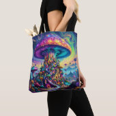 Fantasy Niedlich Mushroom Rainbow Skies Tasche (Von Nahem)