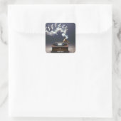Fantasy Niedlich Music Dance Rauch Quadratischer Aufkleber (Tasche)