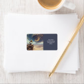 Fantasy Niedlich Music of Desert Adressaufkleber (Insitu)