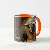 Fantasy Niedlich Mythical Bull Mosaik Tasse (VorderseiteRechts)