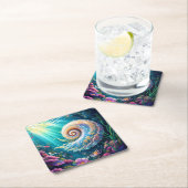 Fantasy Niedlich Nature Underwater World Rechteckiger Pappuntersetzer (Vor Ort)