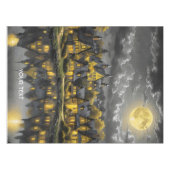 Fantasy Niedlich Night Lake Moon Tischdecke (Vorderseite (Horizontal))