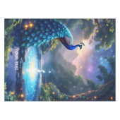 Fantasy Niedlich Night Puddle Peacock Tischdecke (Vorderseite (Horizontal))
