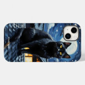 Fantasy Niedlich Night Stars Cat Case-Mate iPhone Hülle (Rückseite (Horizontal))