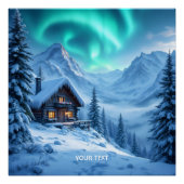 Fantasy Niedlich North Winterhütte Poster (Vorderseite)
