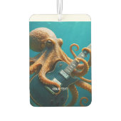 Fantasy Niedlich Octopus Gitarre spielen Autolufterfrischer (Rückseite)
