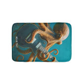 Fantasy Niedlich Octopus Gitarre spielen Badematte (Vorderseite)