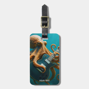 Fantasy Niedlich Octopus Gitarre spielen Gepäckanhänger