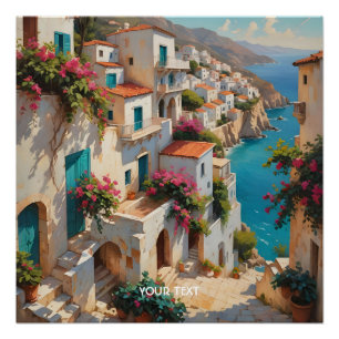 Fantasy Niedlich Oil Painting Landschaft Poster